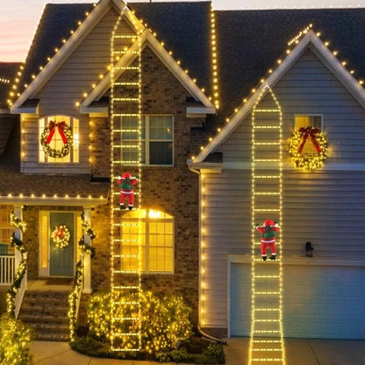 Santa's Climbing Ladder Lights
