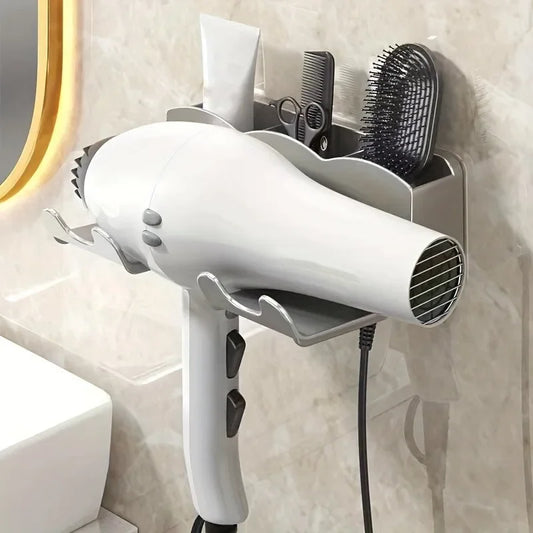 Easy Wall-Mount Hair Dryer Rack